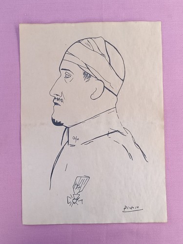 Pablo picasso drawing old - drawing, on