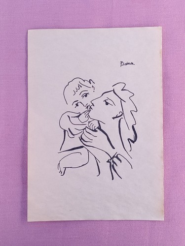 Pablo picasso drawing old - drawing, on