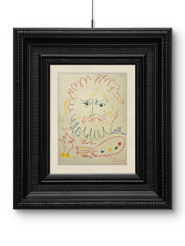 Pablo picasso painting pastels - pablo,